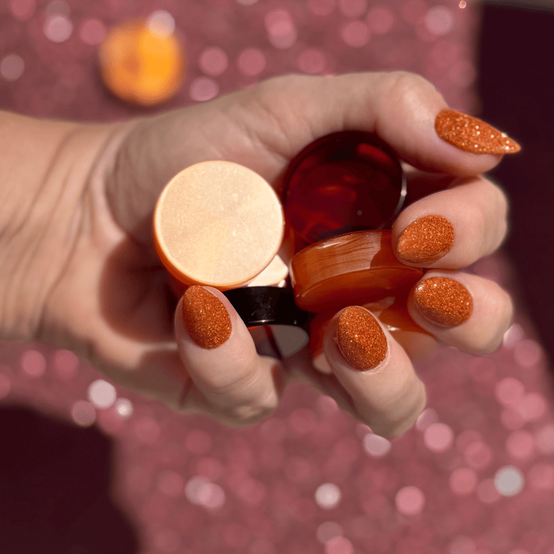 Dip Powder D1508 Showgirl Orange Glitter Dip Powder