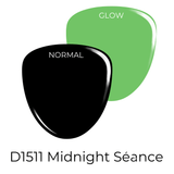 Dip Powder D1511 Midnight Séance Black Glow Dip Powder
