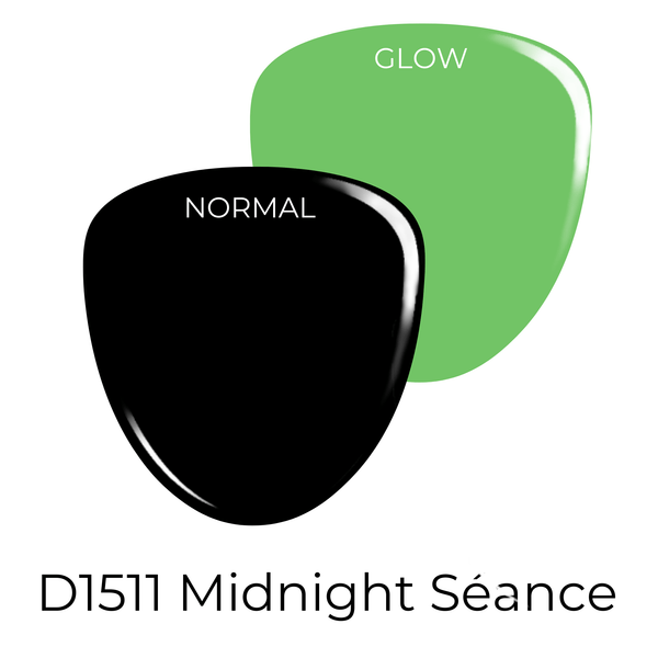 Dip Powder D1511 Midnight Séance Black Glow Dip Powder