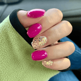 Dip Powder D445 Citrine (TT4) Gold Glitter Dip Powder 0.5 oz jar