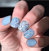 Dip Powder D463 Icicle Blue Glitter Dip Powder 0.5 oz jar