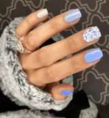 Dip Powder D463 Icicle Blue Glitter Dip Powder 0.5 oz jar