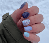 Dip Powder D463 Icicle Blue Glitter Dip Powder 0.5 oz jar