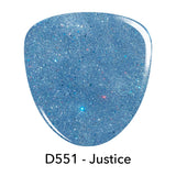 Dip Powder D551 Justice Blue Shimmer Dip Powder