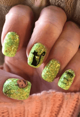 Dip Powder D569 Hallow-Queen Green Glitter Dip Powder