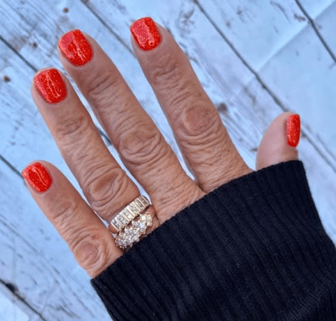 Dip Powder D635 Boo Crew Orange Glitter Dip Powder