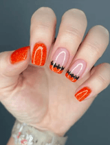 Dip Powder D635 Boo Crew Orange Glitter Dip Powder