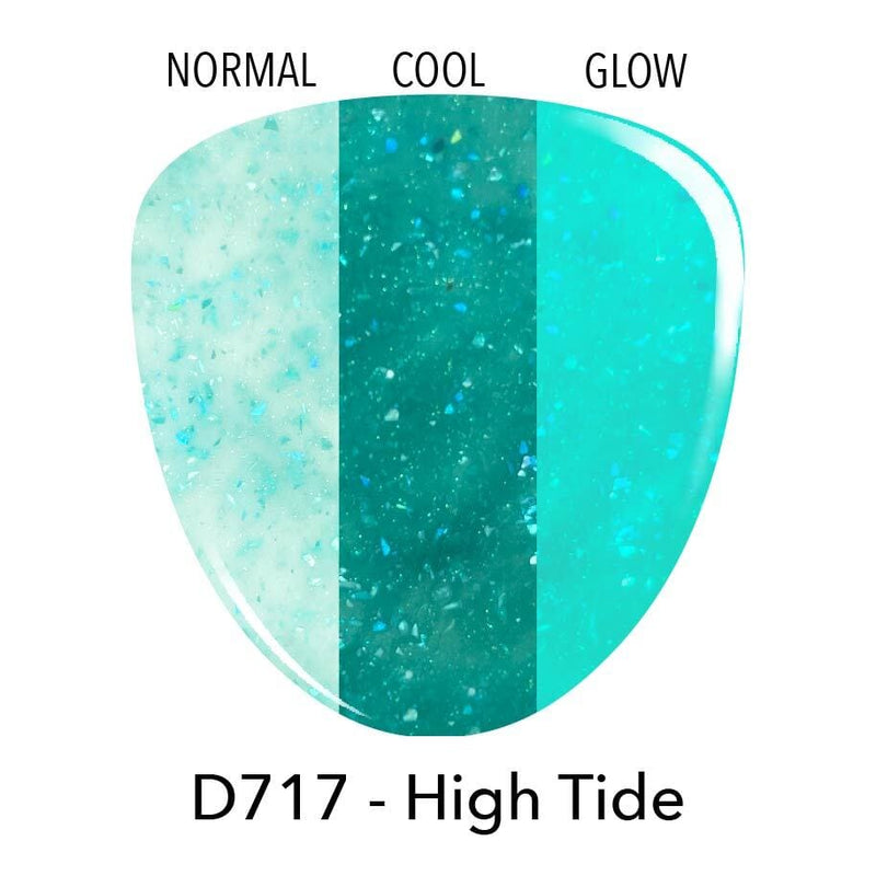 Dip Powder D717 High Tide Teal Flake Dip Powder