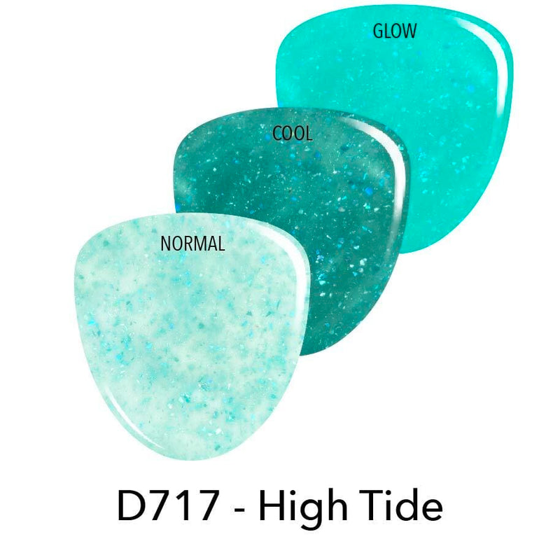 Dip Powder D717 High Tide Teal Flake Dip Powder