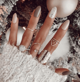 Dip Powder D756 Vail Sliver Flake Dip Powder 0.5 oz jar