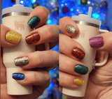 Dip Powder D761 Cocktail Hour Gold Flake Dip Powder 0.5 oz jar