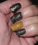 Dip Powder D761 Cocktail Hour Gold Flake Dip Powder 0.5 oz jar