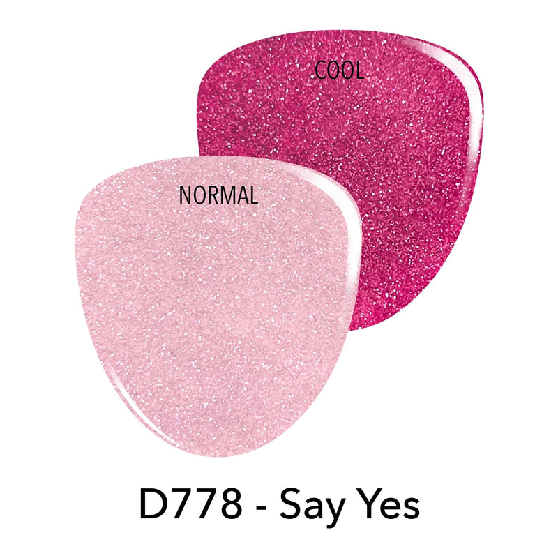 Dip Powder D778 Say Yes Pink Shimmer Dip Powder