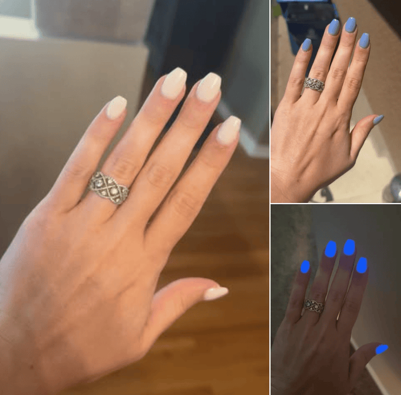 Dip Powder D808 Miss Empowered Blue Glow Dip Powder