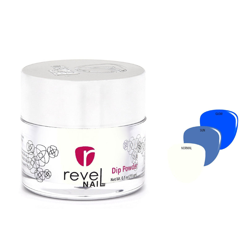 Dip Powder D808 Miss Empowered Blue Glow Dip Powder