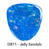 Dip Powder D811 Jelly Sandals Blue Flake Dip Powder
