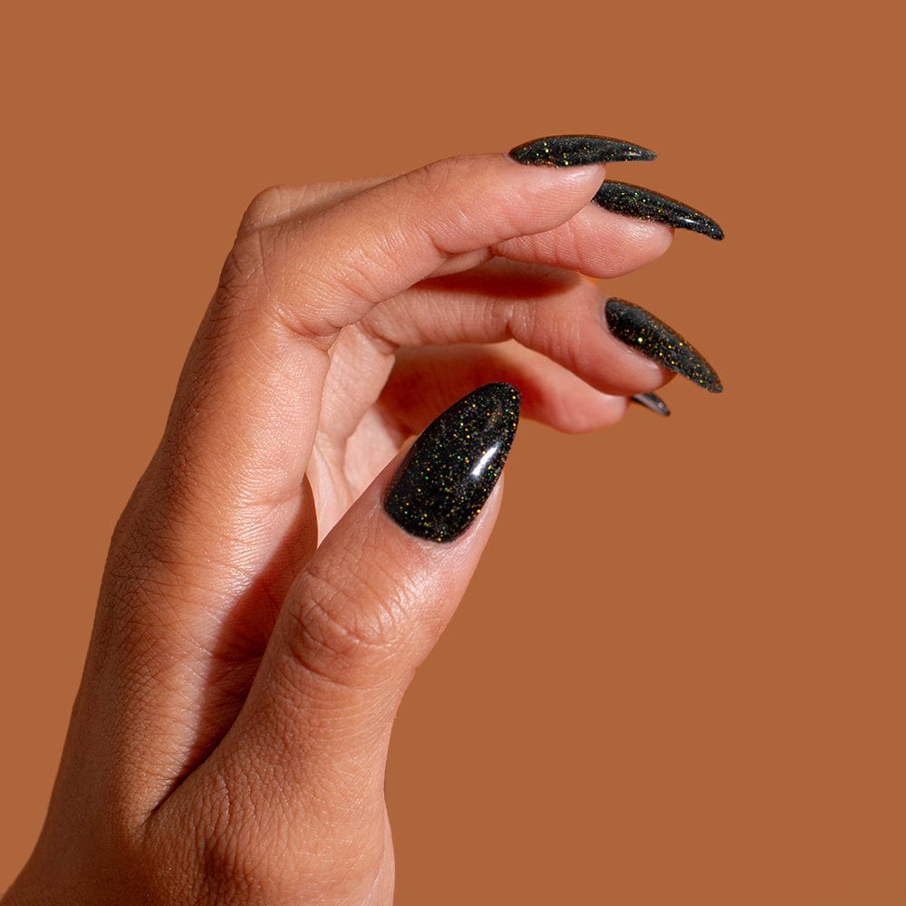 D849 Twilight Glimmer Green Glitter Dip Powder Revel Nail