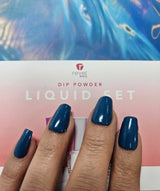 Dip Powder D918 Wavy Blue Creme Dip powder Pro Product 2 oz