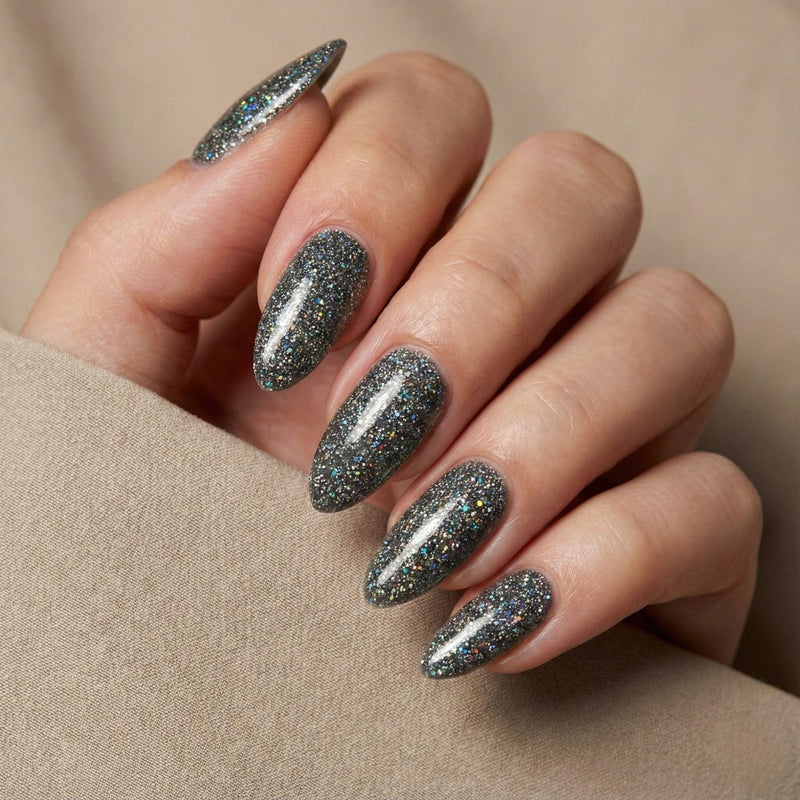 Dip Powder D958 Twinkle Black Glitter Dip Powder