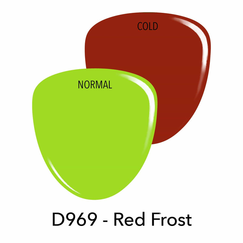 Dip Powder D969 Red Frost Red Creme Dip Powder 0.5 oz jar