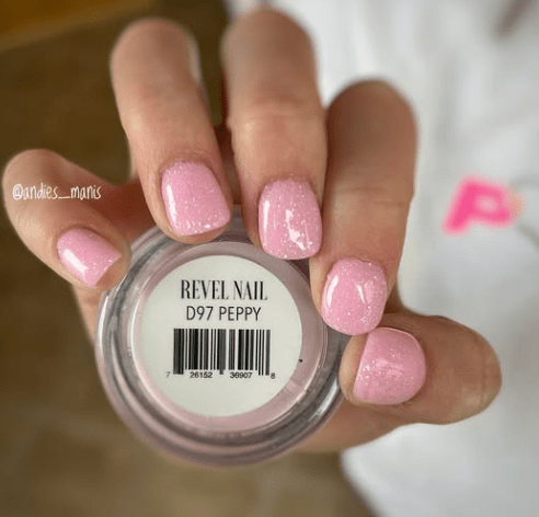 Dip Powder D97 Peppy Pink Glitter Dip Powder 0.5 oz jar