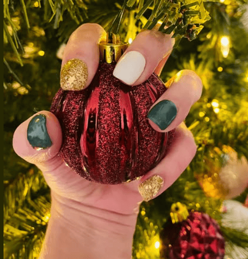 Dip Powder D971 Spruced Up Green Shimmer Dip Powder 0.5 oz jar