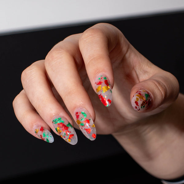 Dip Powder D974 Standing Ovation Holiday Flake Dip Powder 0.5 oz jar