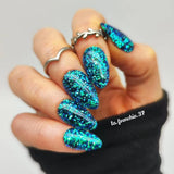 Dip Powder D992 Jaded Green Glitter Dip Powder