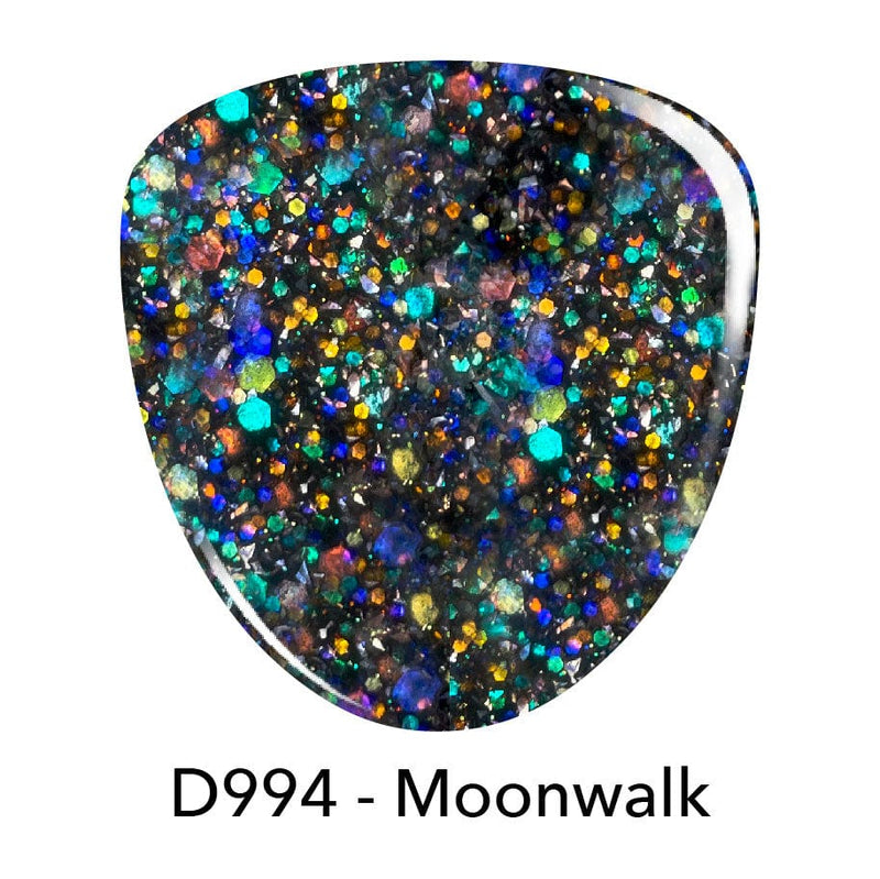 Dip Powder D994 Moonwalk Black Glitter Dip Powder 0.5 oz jar