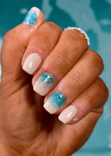 Dip Powder HC1 New World Blue Glitter Dip Powder 0.5 oz jar