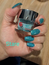 Dip Powder HC2 Stare Green Glitter Dip Powder 0.5 oz jar