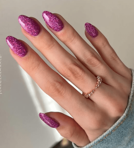 Dip Powder HC8 Raspberry Parade Pink Glitter Dip Powder 0.5 oz jar