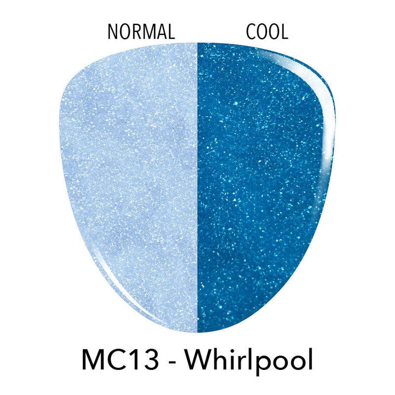 Dip Powder MC13 Whirlpool Blue Glitter Dip Powder