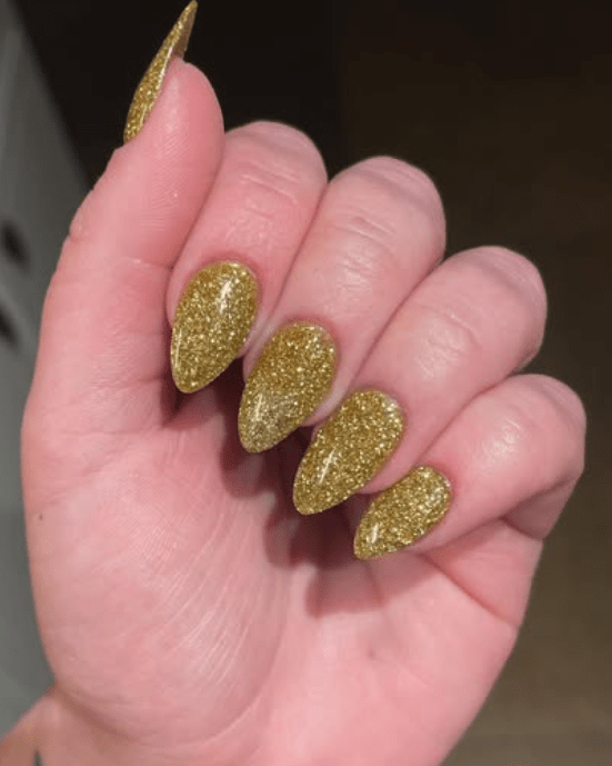 Dip Powder MR1 Trophy Gold Glitter Dip Powder 0.5 oz jar