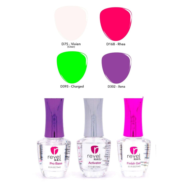 Dip Powder Need for Neons | Four Color Dip Powder Starter Kit