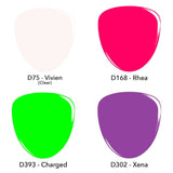 Dip Powder Need for Neons Sensitive | Four Color Dip Powder Starter Kit