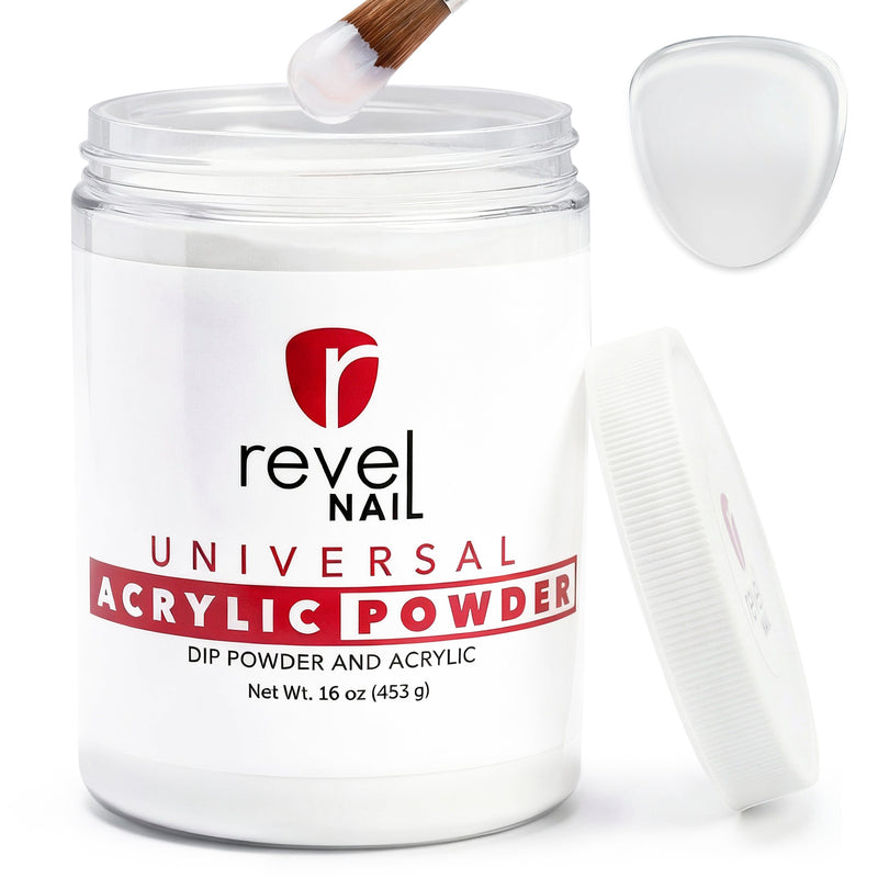 Universal Acrylic Powder - Clear - 16 oz Jar – Revel Nail