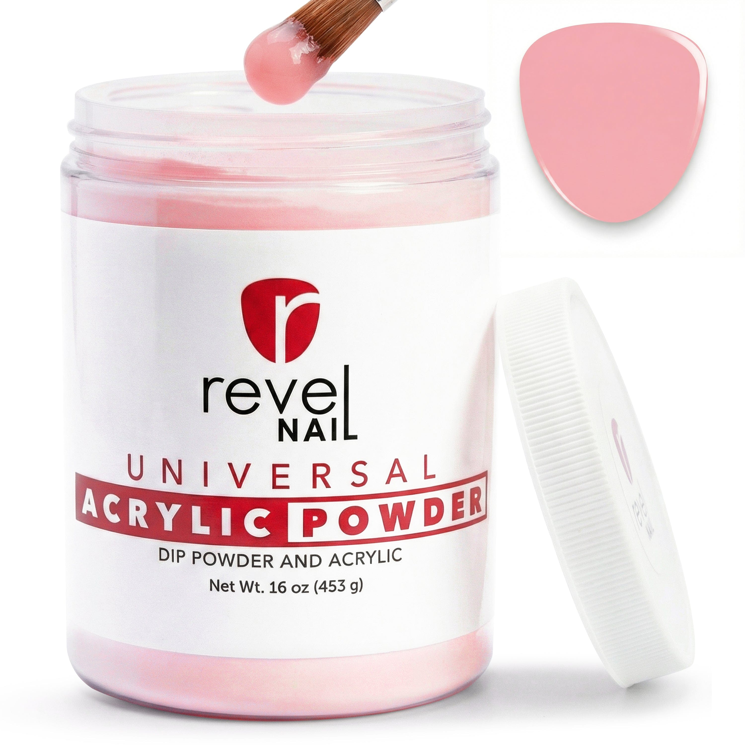 Universal Acrylic Powder - Intense Pink - 16 oz Jar – Revel Nail