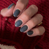D85 Fascinated Blue Glitter Dip Powder