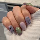 D749 Frank's Bride Purple Green Glitter Dip Powder