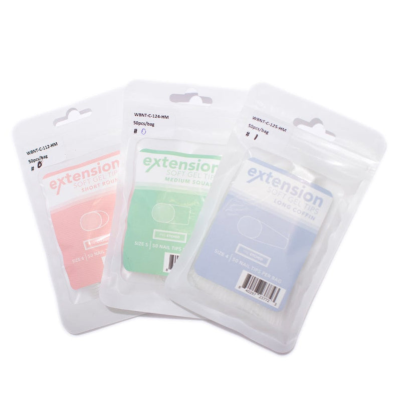 Gel Extension Single Size Refills - Square and Round