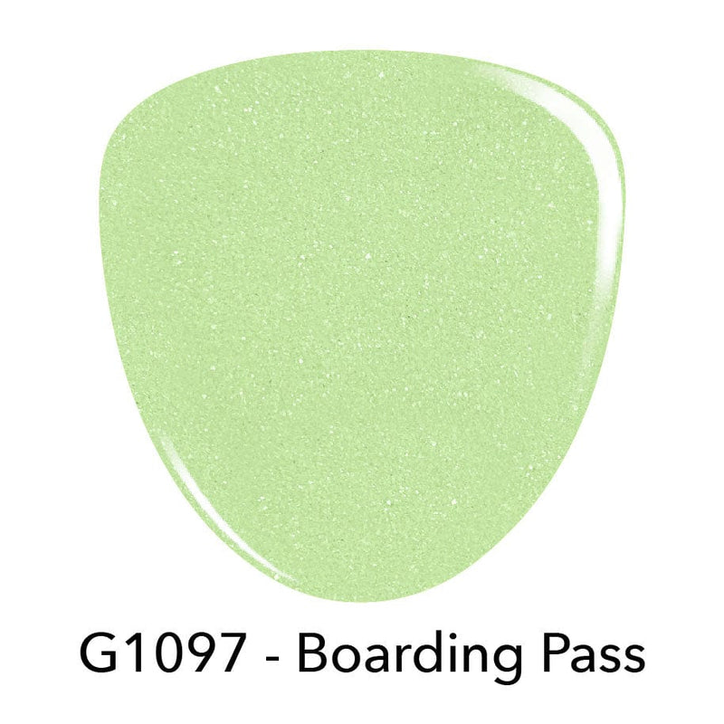 Gel Polish G1097 Boarding Pass Green Shimmer Gel Polish