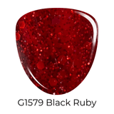 Gel Polish G1579 Black Ruby Glitter Gel Polish