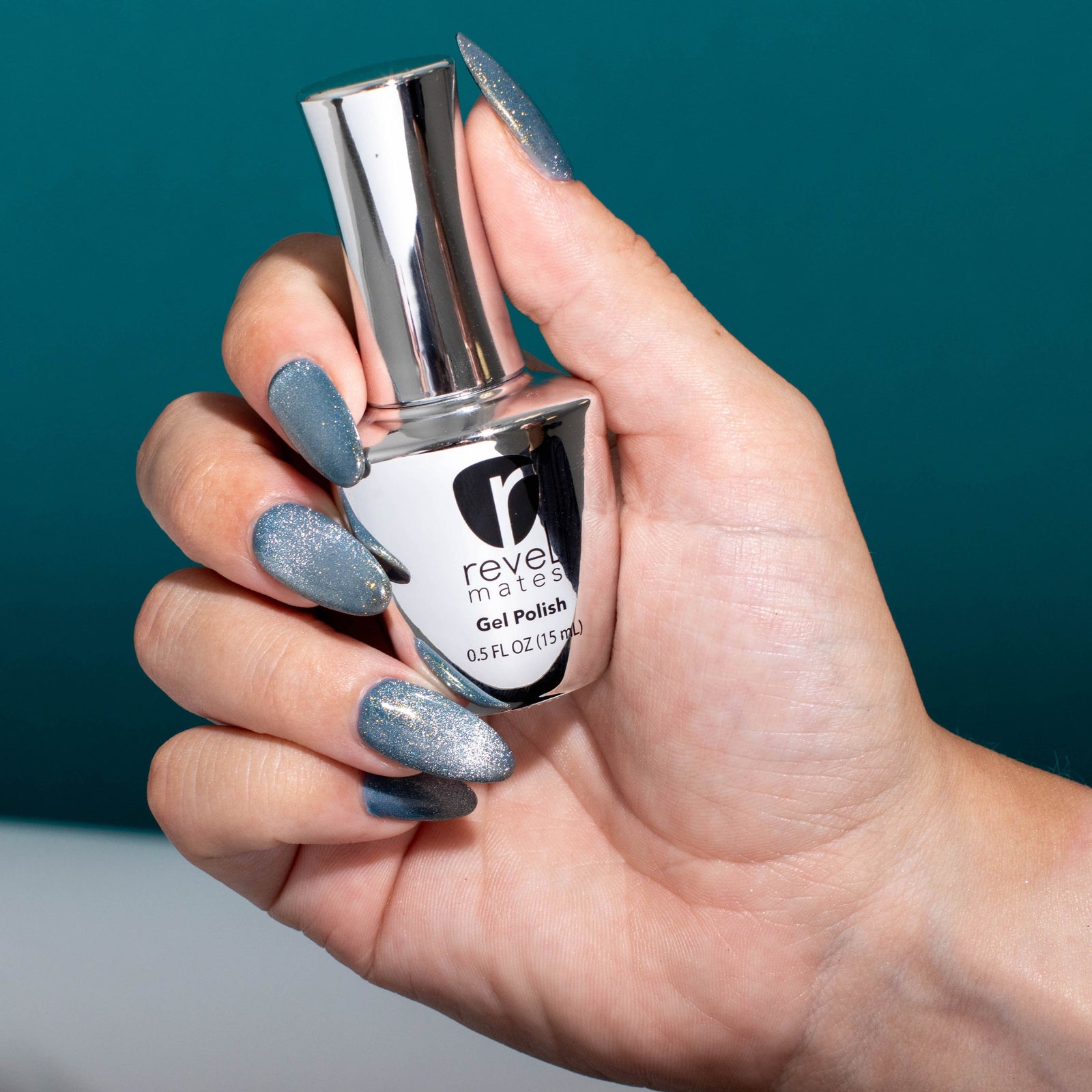 Revel レヴィエルクリーム G980 Denim Dreams Blue 3D Cat Eye Magnetic Gel Polish