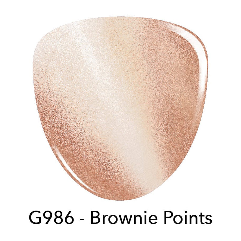 Gel Polish G986 Brownie Points Gold Magnetic Gel Polish
