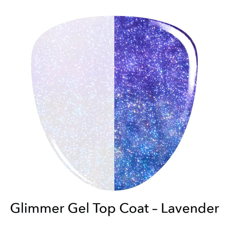 Gel Polish Lavender Purple Glimmer Gel Top Coat