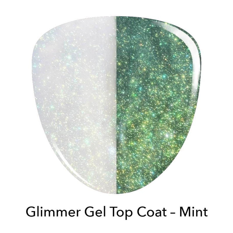Gel Polish Mint Green Glimmer  Gel Top Coat