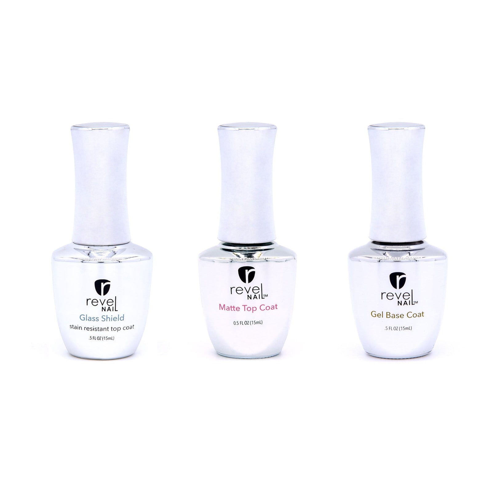 UV Gel Polish Liquid Bundle Glass Shield Top Coat Matte Top