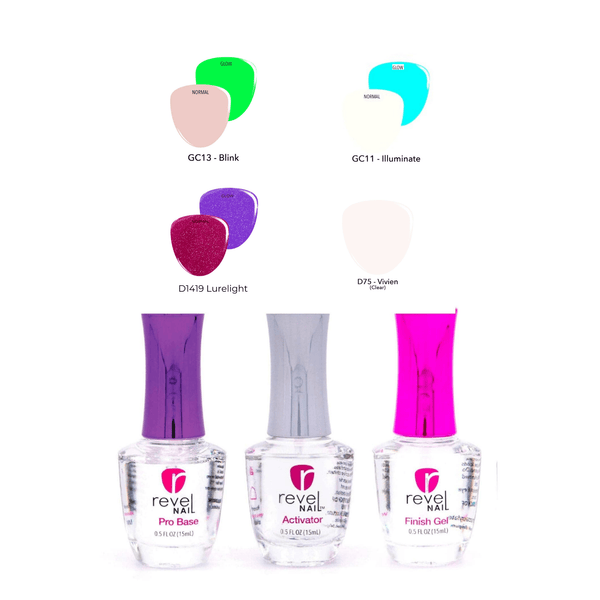 Glow Gala | Four Color Dip Powder Starter Kit