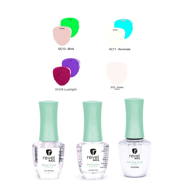 Glow Gala Sensitive | Four Color Dip Powder Starter Kit